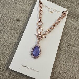 Rose Gold and Purple Necklace